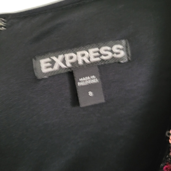 Express Women's Red Copper Sequin V-neck Mini Dress Size 8 - Picture 2 of 6